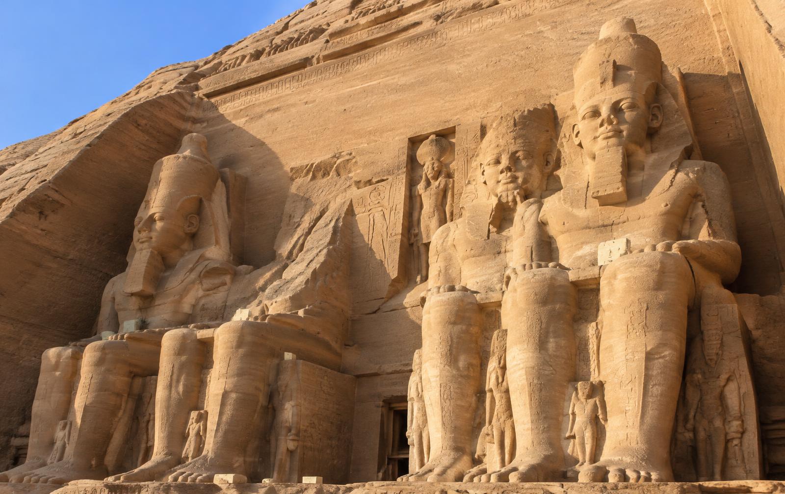 Colossal statues of Ramses II at Abu Simbel