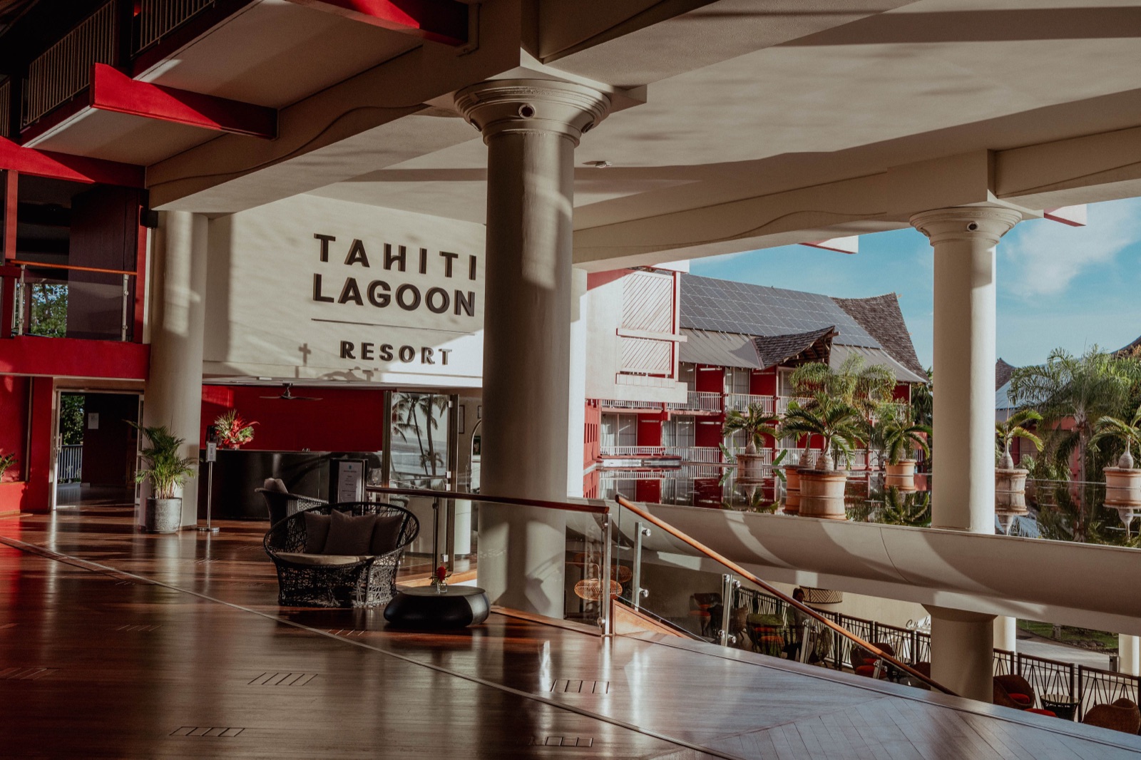 Tahiti Lagoon Resort entrance and lobby